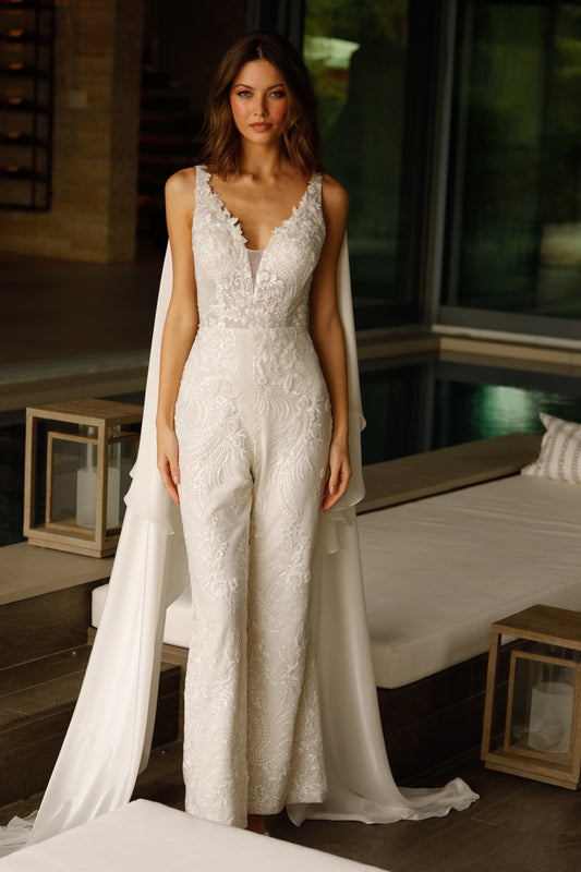 Kelly Chase Couture Wedding Jumpsuit Paradise